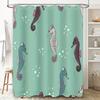 Шторки для душа с принтом морского конька, сумка для хранения туалетной бумаги, водонепроницаемый домашний декор, аксессуары для ванной комнаты, декоративный набор
