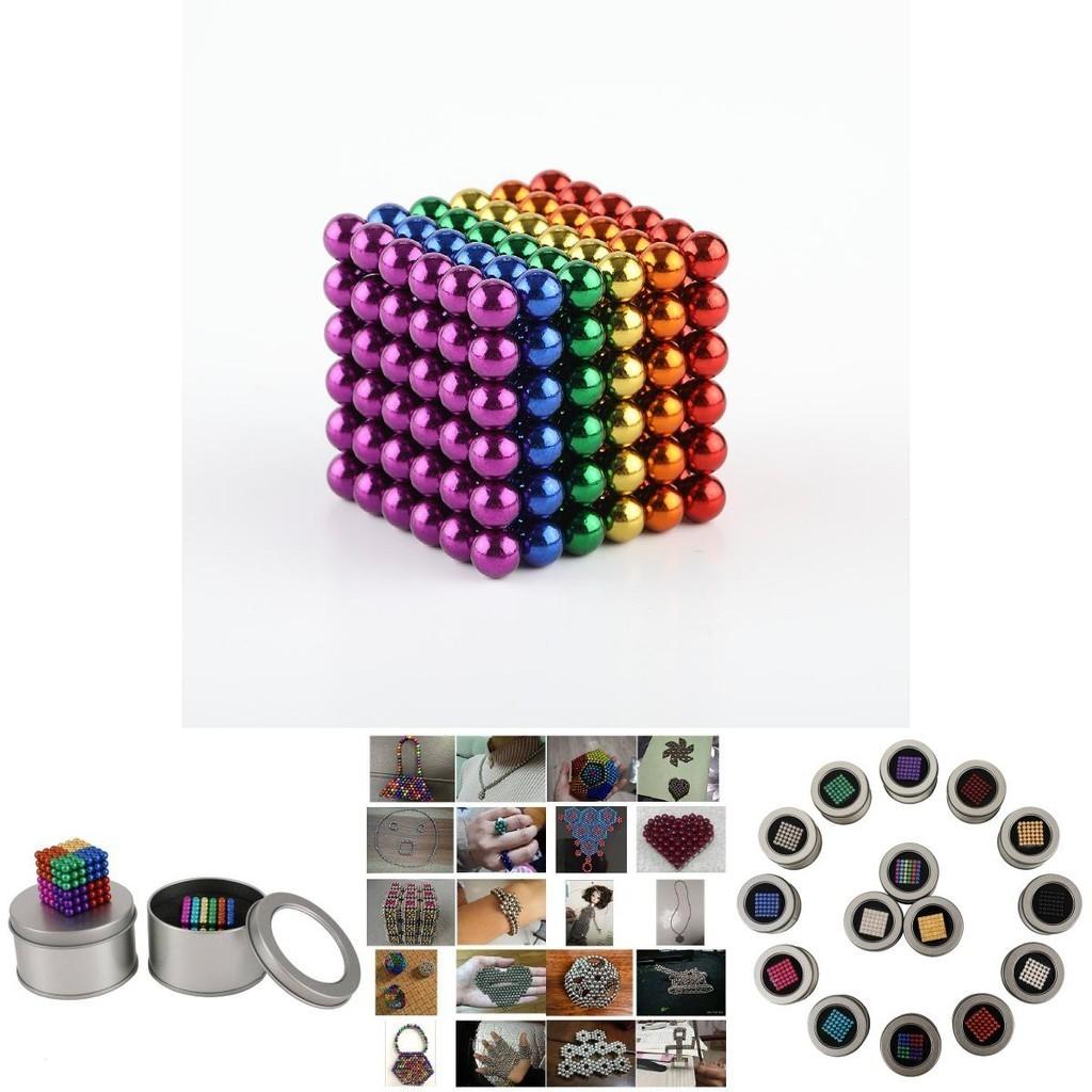 Магнитные шарики для снятия стресса 216 штук 3 мм 5 мм Волшебные магнитные бусины Игрушка