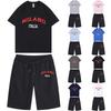 Unisex Jogging Set With Short Sleeved Shorts Two-piece Set