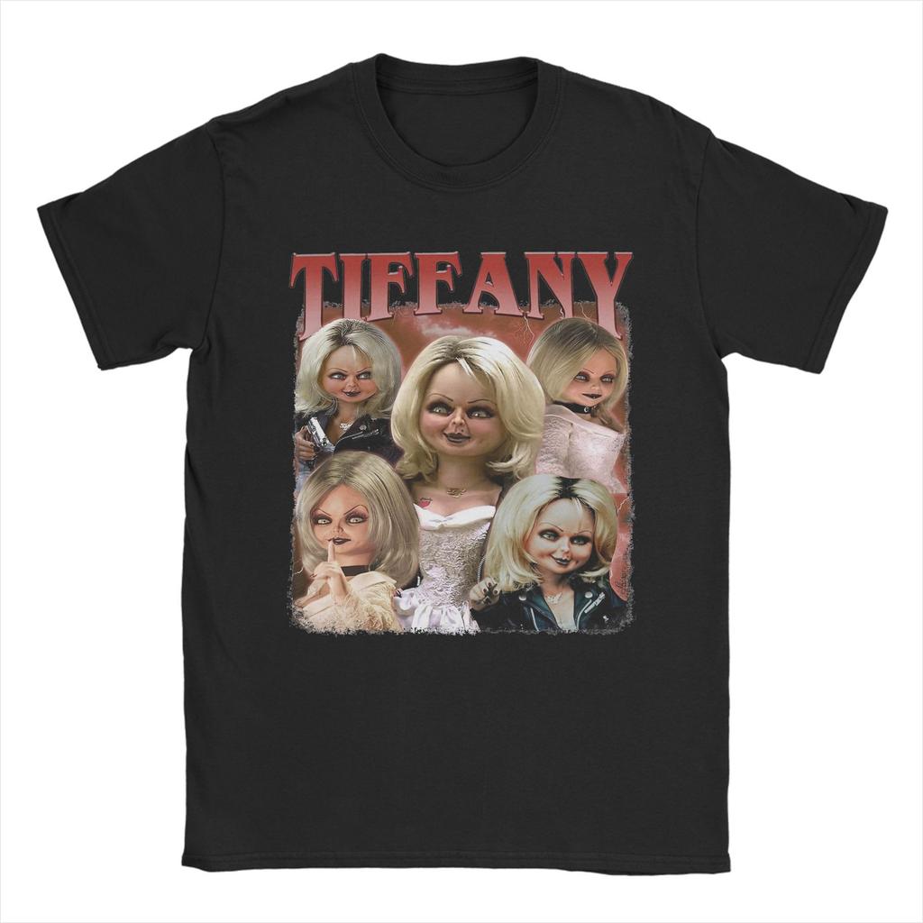 Halloween Chucky Horror Movie T-Shirts for Men Funny Cotton Tees Crew Neck Short Sleeve T Shirts Printed Clothes