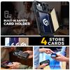 Кошелек-чехол с блокировкой RFID и держателем для карт, выдвижная крышка для камеры, защитный чехол из ПК+ТПУ для iPhone 16e/iPhone 17e - Черный