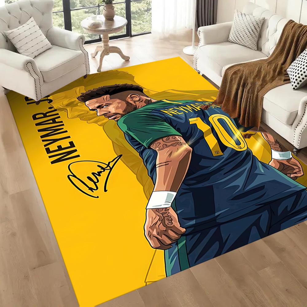 Neymar Jr. Brazil Legend Square rugs are a great choice for living rooms, bedrooms, home décor, and as gifts.