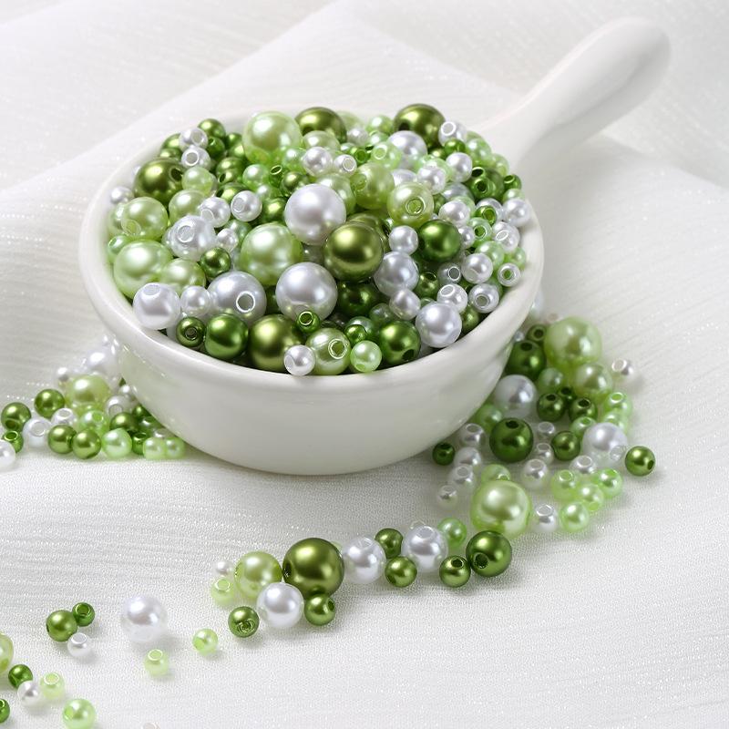 3-8 мм Смешанные Круглые Прямое Отверстие Жемчуг Хайлайт АБС Круглый Жемчуг 600-800 Штук DIY Аксессуары для Одежды Ожерелье