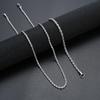 Width 3MM 316L Stainless Steel Twisted Rope Chain Necklace Men and Women Link Necklace Fashion Gift Jewelry