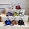 Портативная сумка через плечо Женская сумка Crossbody Легкая роскошь с цепочкой из пайеток и кисточкой Портативная вечерняя сумка-ведерко с пайетками