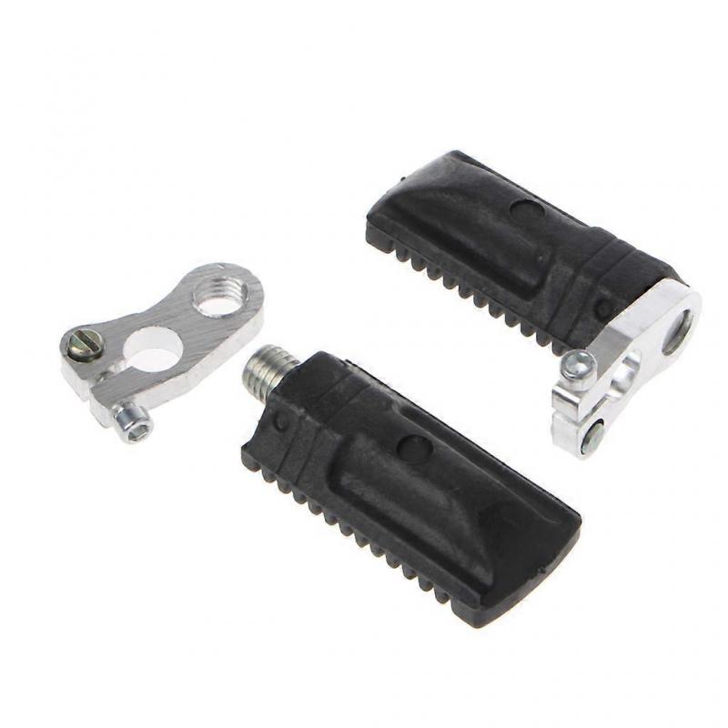E-bike Motorcycle Front Rear Footrests Foot Pegs Rest Pedal Motocross for 47/49cc Pocket Dirt Bike Durable Parts 2 Pack Black