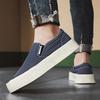 Fashion 2025 Spring New Men's Low Cut Thick Soled Canvas Shoes Slip On Fashion Trend Comfortable Lightweight Non slip Platform sneakers