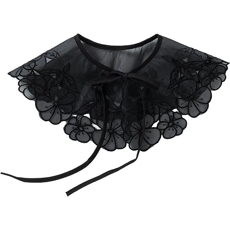 Women Fake Collar Detachable Shirt Lapel Necklace Ladies False Collar Blouse Top Faux Col Half-Shirt Clothes Accessories