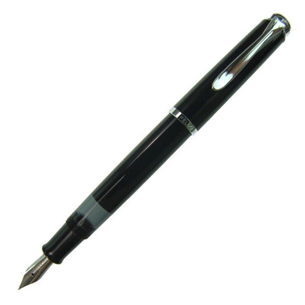Pelikan Classic M205 Fountain Extra Fine Nib Genuine Product Pen, (EF), Black, (Imported)