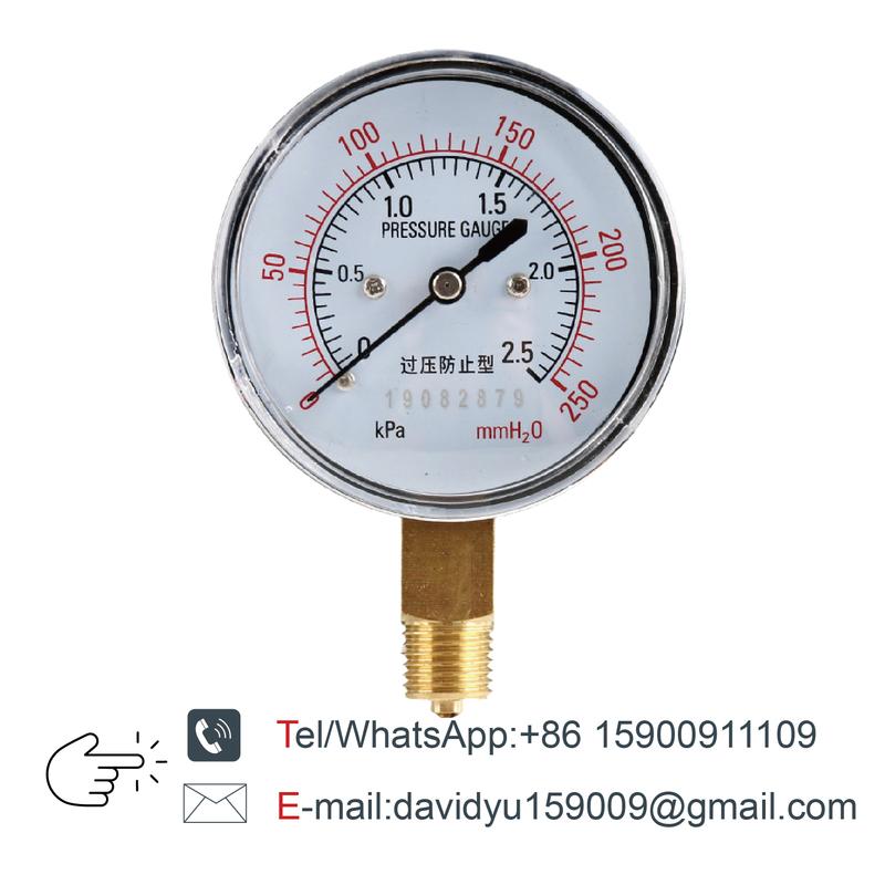 YE-60 Diaphragm Pressure Gauge Gas Vacuum Micro Low Pressure Manometer Radial Mount M14 G3/8 kPa Thread Meter