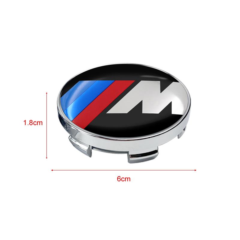 4 шт. 60 мм Колпачки ступицы центра колеса автомобиля Автоаксессуары для BMW M E34 E36 E60 E90 E46 E39 E70 F10 F20 F30 X5 X6 X1 M3 M5 M6 E71 F01 F02 F87