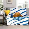 Real Sociedad Blanket Outdoor Flannel Blanket for Camping, Hiking, Garden Parties, Picnic Essentials,gift for family and friends
