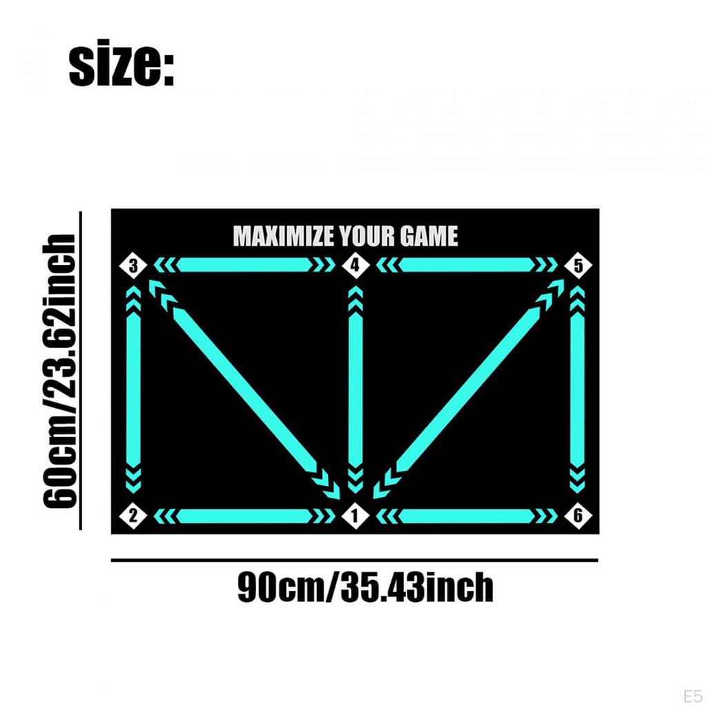 Футбольный коврик для тренировки шагов Дриблинг Бесшумный спортивный вспомогательный реквизит Нескользящий