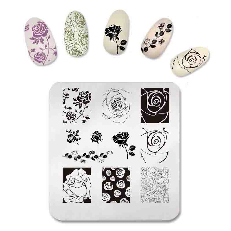 Пластины для штамповки ногтей, шаблоны для штампов, шаблоны для маникюра, пластины для штамповки ногтей, трафареты, инструменты для дизайна ногтей своими руками