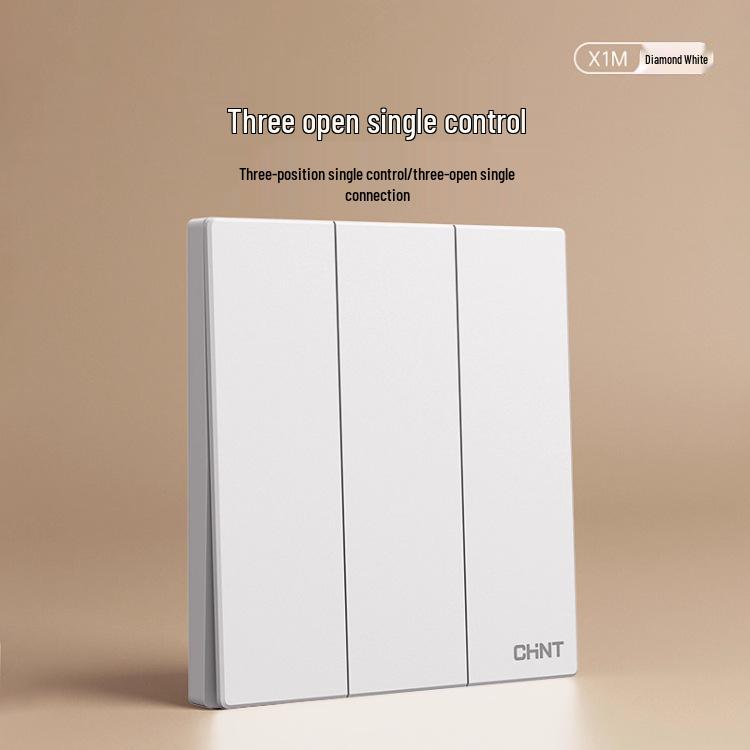 Chint 16A Настенная розетка для кондиционера, одинарная, пятиконтактная, тип 86, бриллиантово-белый.