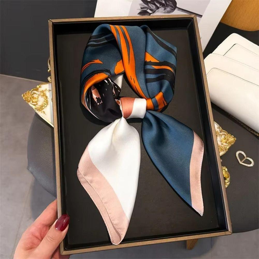 70x70cm Silk Shawl Square Neckerchief Elegant Bandana  Headwear
