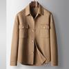 Осенне-зимняя двухсторонняя шерстяная новая рубашка с лацканами, легкая роскошная повседневная теплая шерстяная куртка