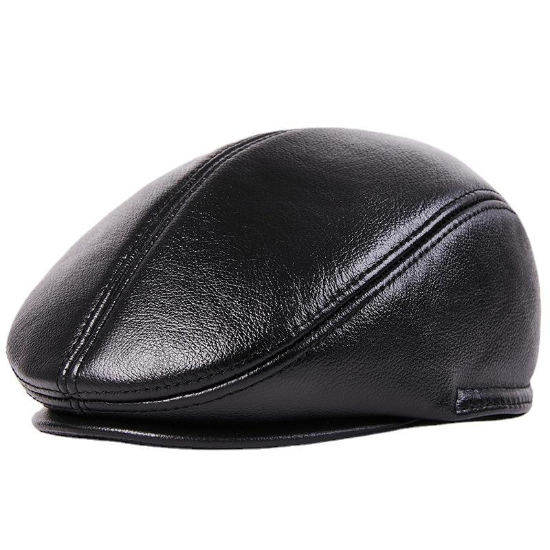EFei первый слой из воловьей кожи, бейсболка, брендовая мужская берет для газетчика, зимние теплые шапки, шапки из воловьей кожи
