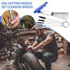 Сварочная резка горелка сопло иглы комплект напильников очиститель металла развертки пайка для очистки газовых отверстий щетка для очистки V6J3