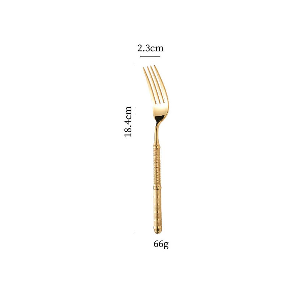 Light Luxury Stainless Steel Tableware Embossed Floral Pattern Knife Fork Spoon Set Durable Silverware for Home Restaurant