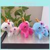 Charming Unicorn Plush Doll Keychain Cute Miniature Horse Plush Toy For Bag Charm
