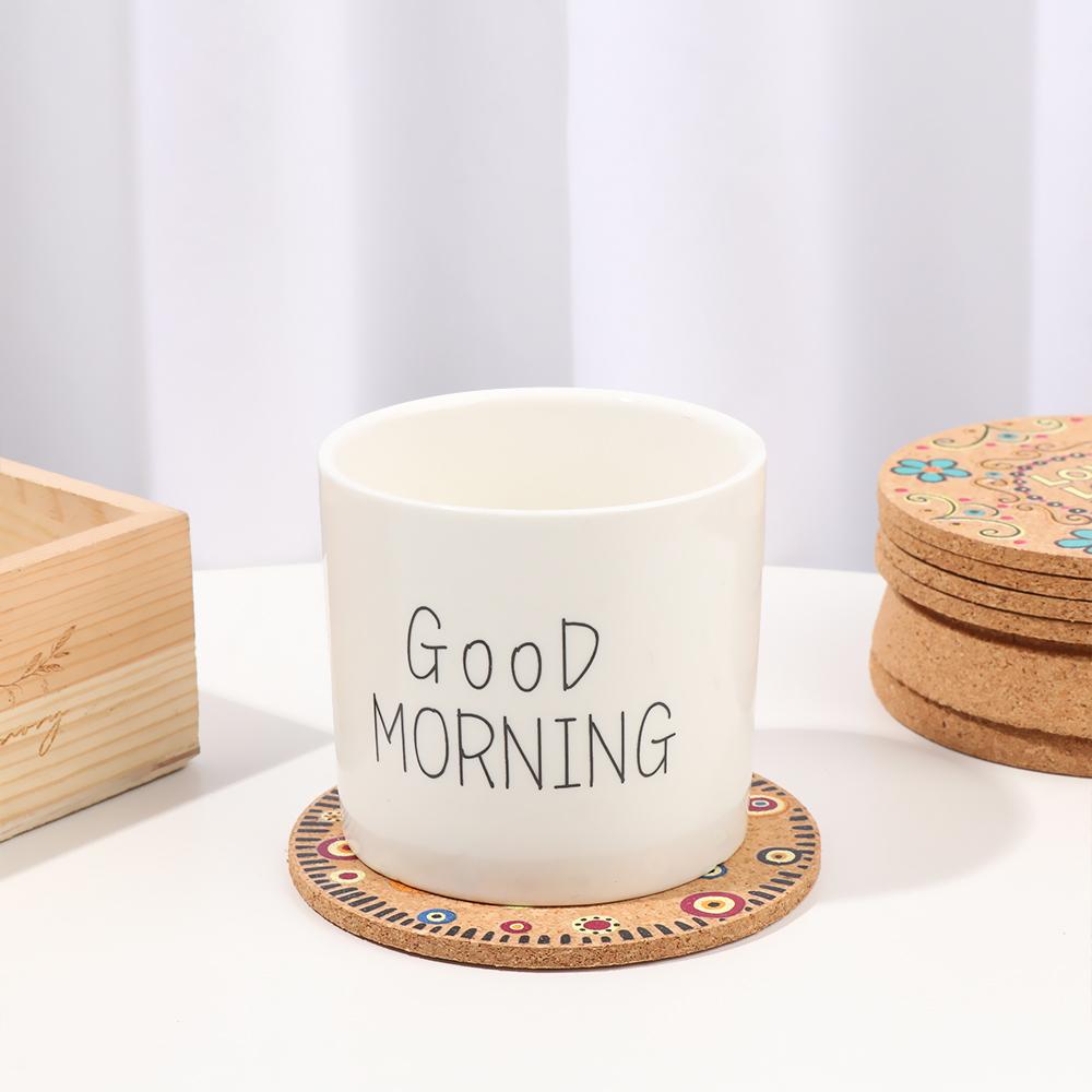 Placemats Mug Holder Tea Coasters Wooden Cup Mat Heat Resistant Anti-hot Heat Pad Cork Coasters