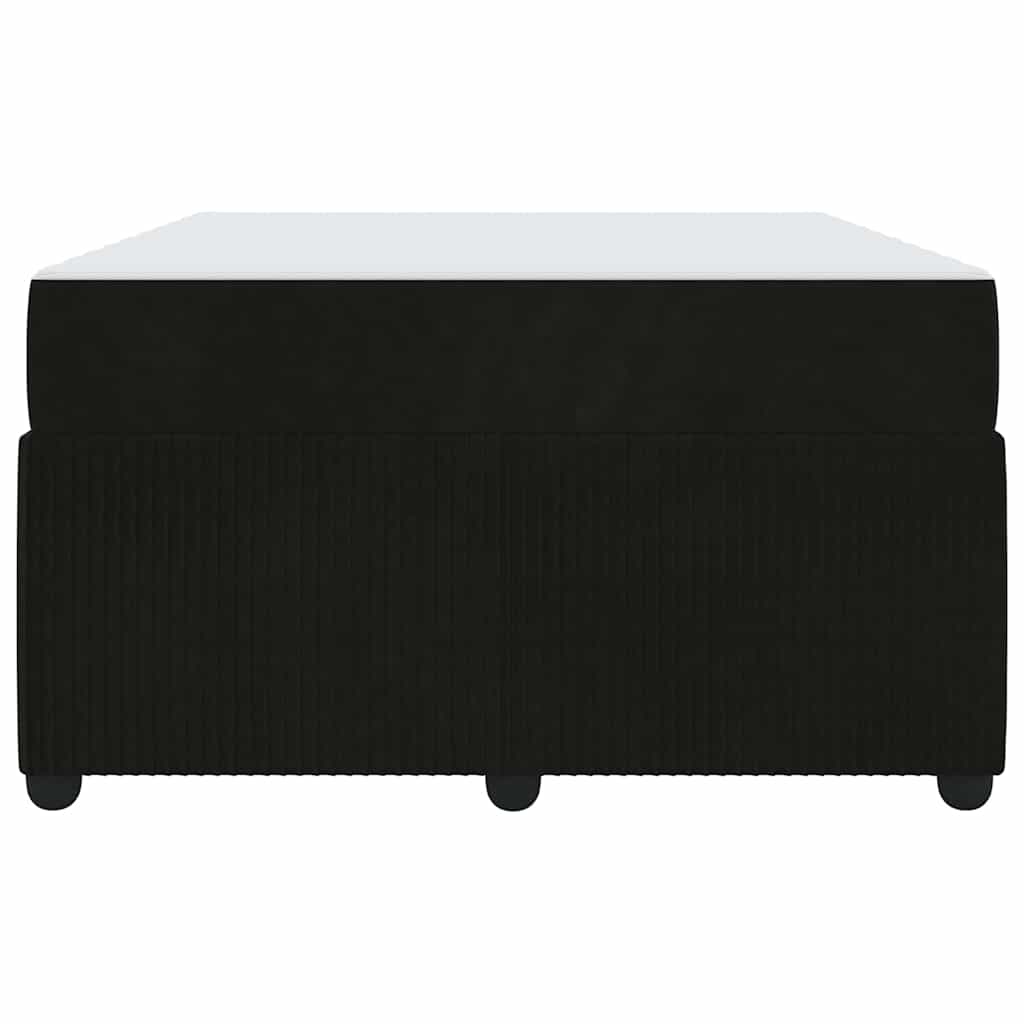 Bed Frame with Mattress Black 120 x 190 cm Fabric