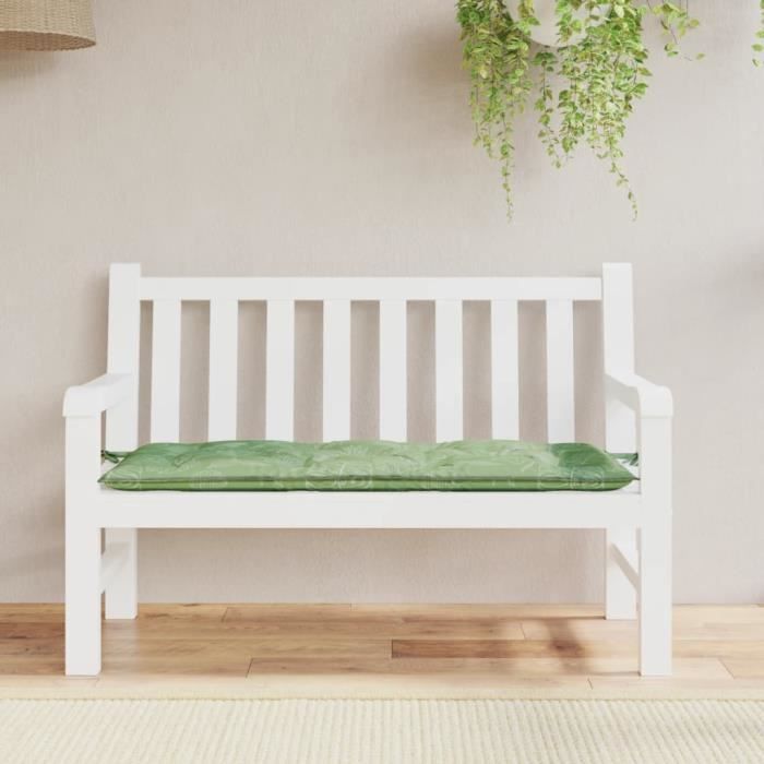 VidaXL Garden Bench Cushion Leaf Pattern 120x50x7 Cm Fabric 361599