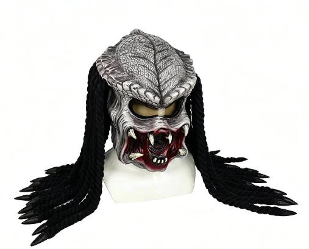 Halloween Predator cosplay mask, latex hood realistic styling party dress up collection decorations