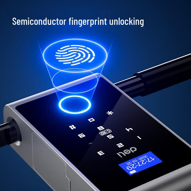 Deli Биометрический Bluetooth Контроль Доступа Замок для Стеклянной Двери CN вилка (адаптер в комплекте)