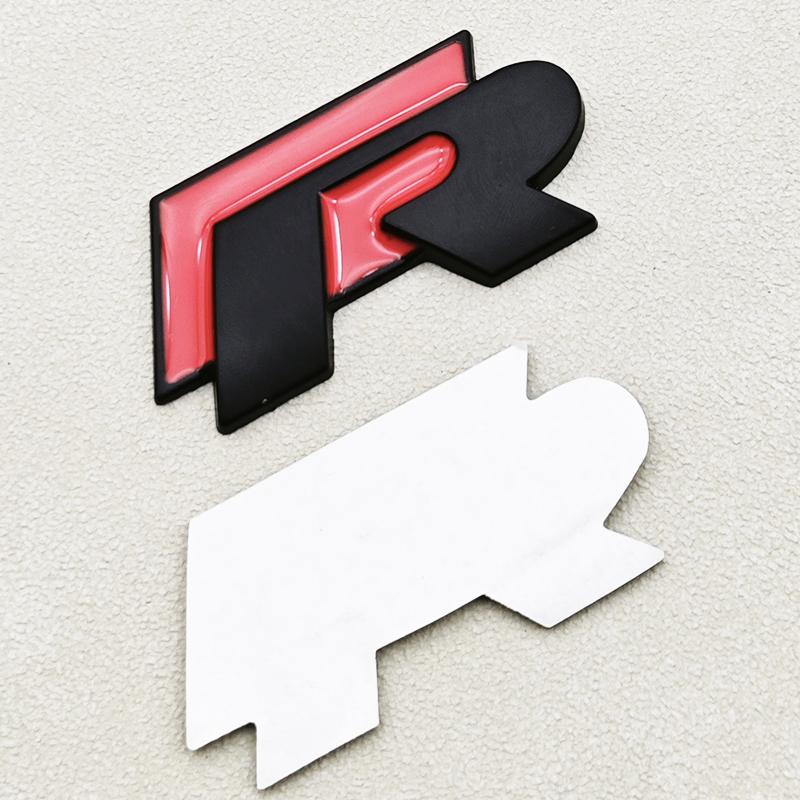 BSG1 For VOLKSWAGEN VW GTI 3D High-Quality Metal Chrome Logo R-Line R Car Emblem Badge Trunk Sticker For Volkswagen VW Polo Golf Pass