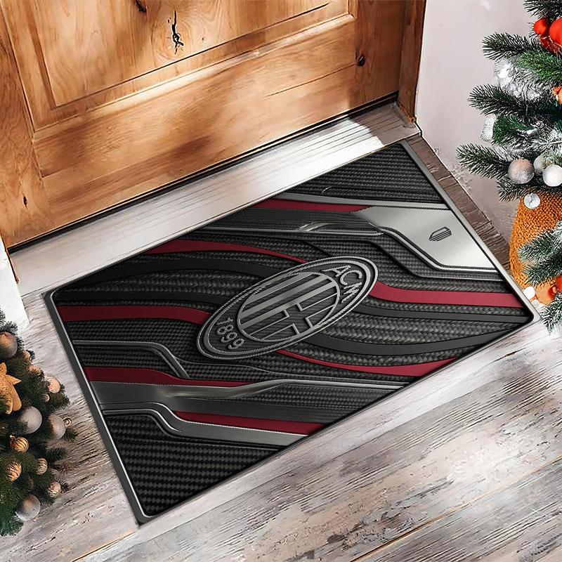 AC Milan Printed Flannel Area Rug Non Slip Soft Polyester Floor Carpet Indoor Decor Mat for Bedroom Living Room Sofa Game Room Home Decoration