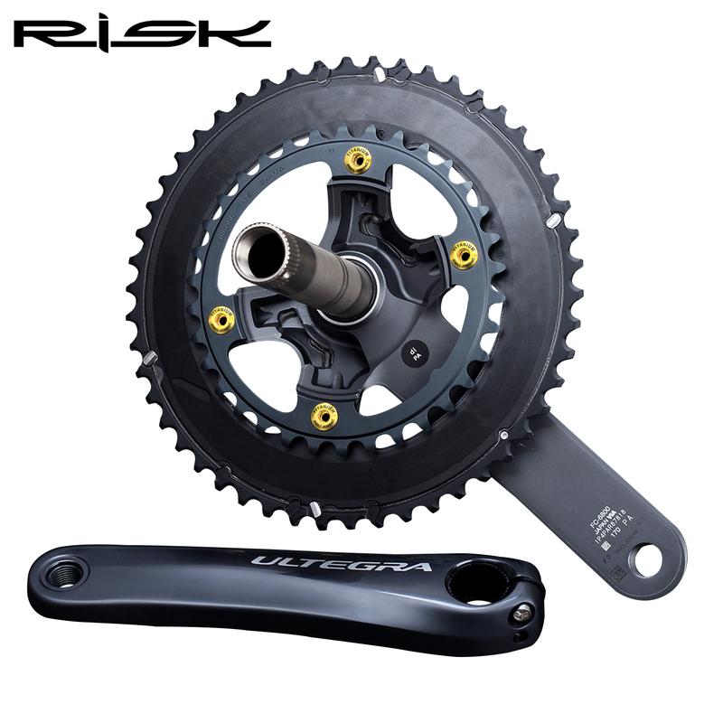 RISK Road Chainring Fixing Bolts Road Bicycle Titanium Alloy Disc Screws 5800 UT6800 R8000 DA9000 R9100 Kit Screws