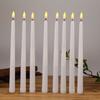 3/6/12 Pieces White Flameless Decorative Christmas Candles With Remote,Smokeless LED Taper Candles With Yellow/Warm White Light