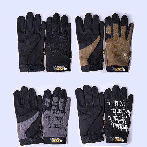Fashion Full Finger Tactical Mechanic Motorcycle Gloves Non-slip Working Mittens