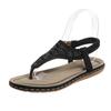 Fashion 2024 Plus Size Female Shoes Thong Women's Sandals Outdoor Casual Sandals Women Crystal Round Toe Wedge Elastic Band Shoes Women