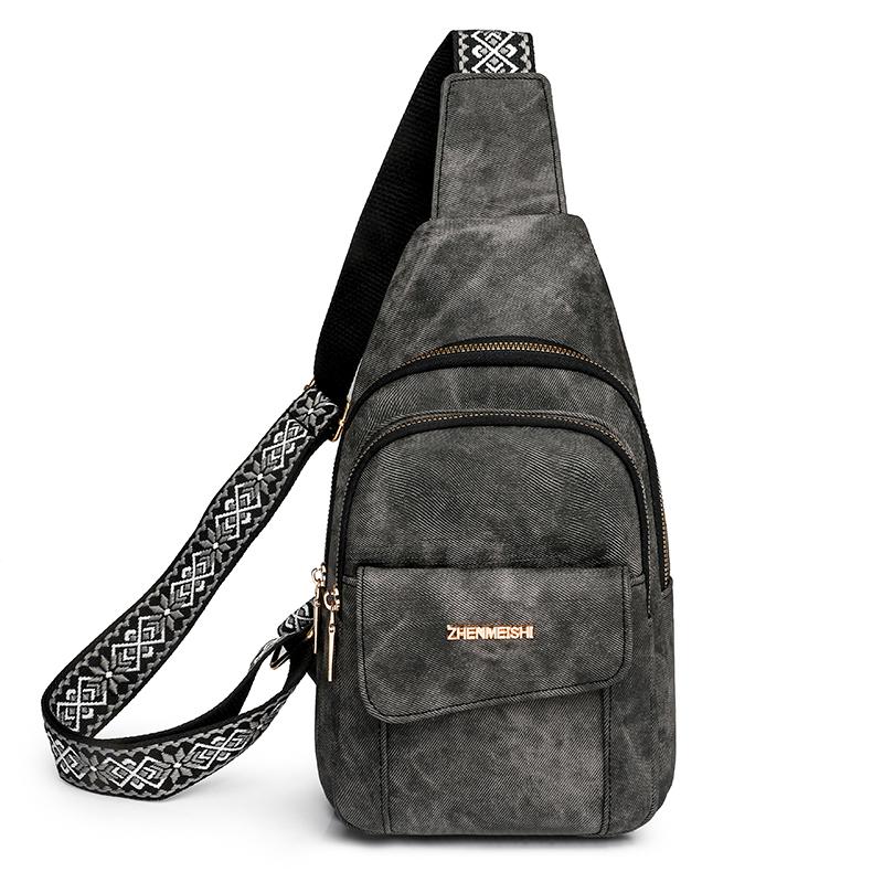 Soft Leather Chest Bag Women Crossbody Bag Single Shoulder Bag