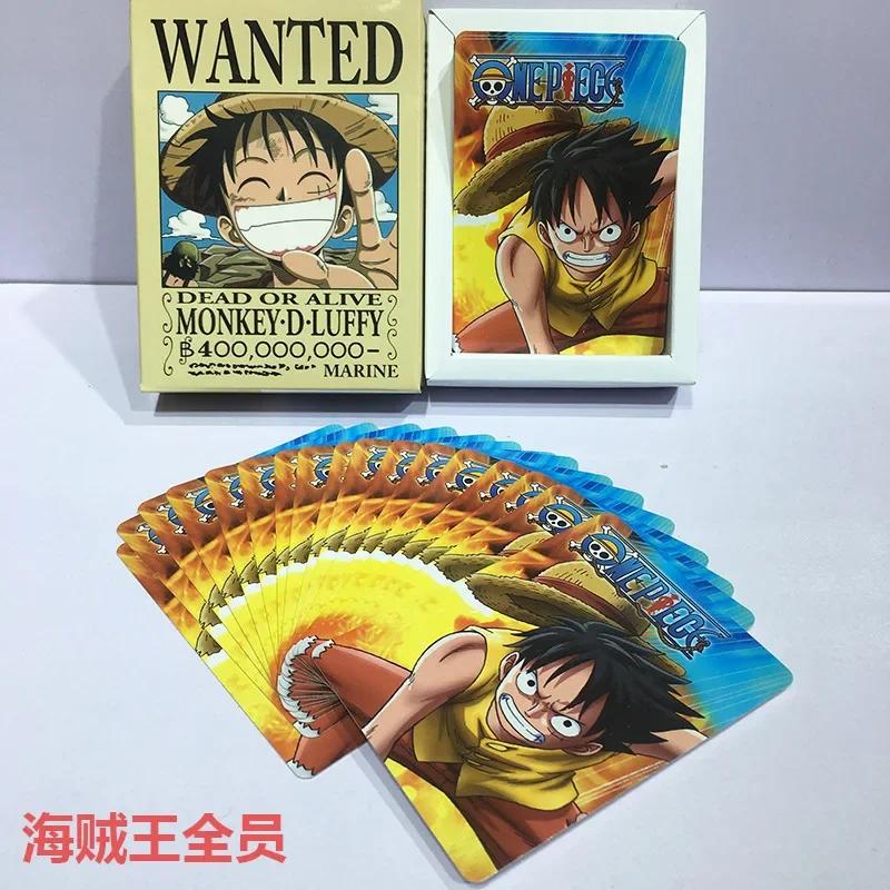 НОВЫЙ One Piece Горячий Японский Аниме Реквизит Monkey D Luffy Roronoa Zoro Tony Chopper Узор Joba Бумажные покерные Модели игрушки Подарок покер