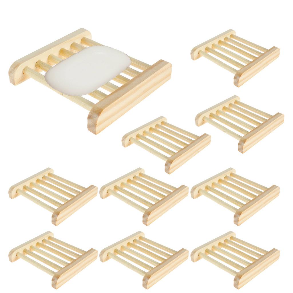 10/20 шт. Деревянная мыльница для душа, самодренажная, подставка для мыла для ванной комнаты, кухни, раковины, деревянная мыльница