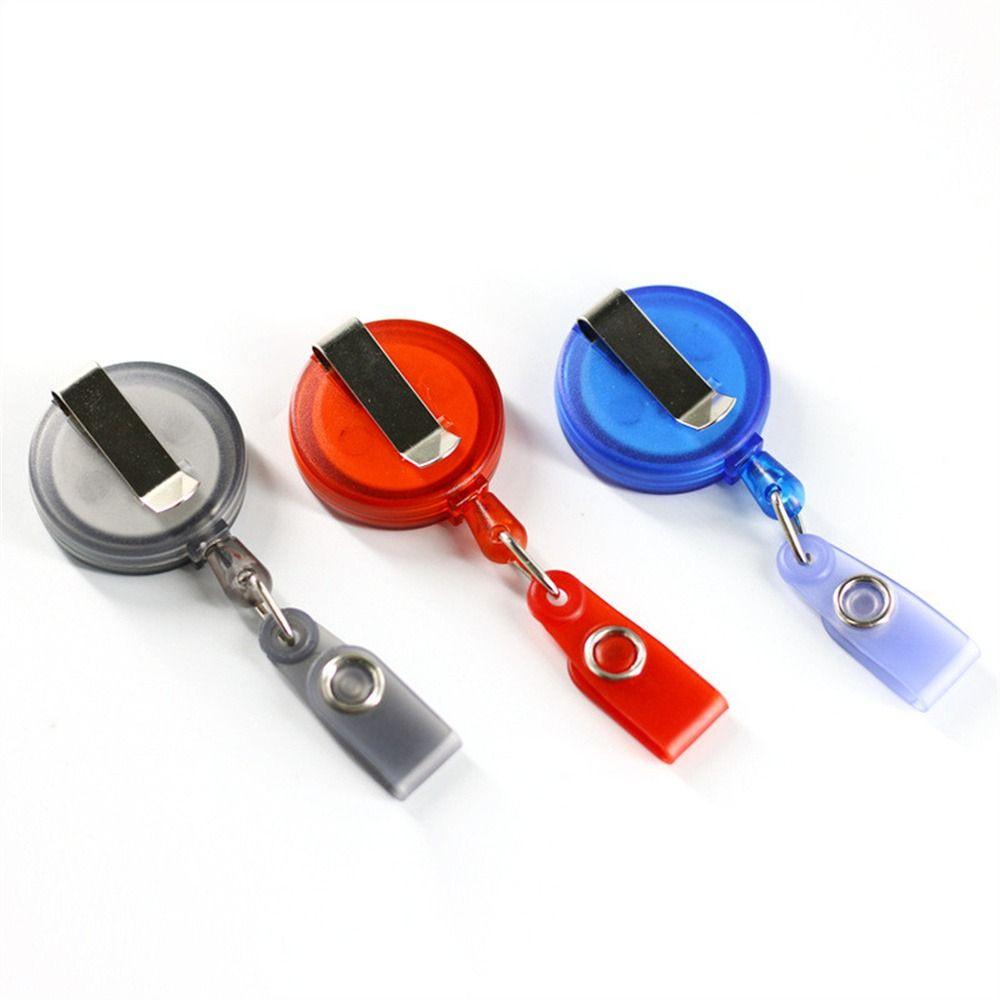 Belt Clip Retractable Badge Reel Key Ring Easy-to-pull Buckle ID Card Holder  School Student