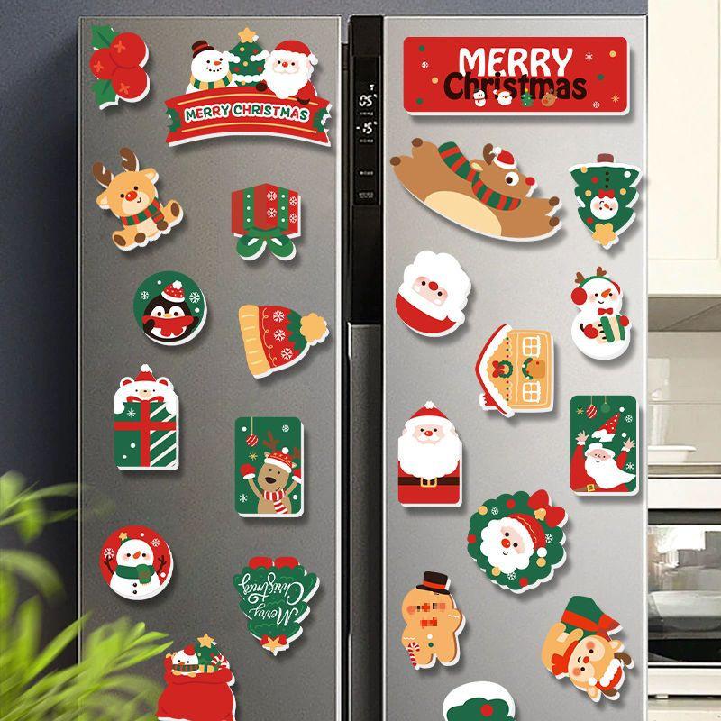2026 Christmas Refrigerator Magnet Set - High-Value, Cute Magnetic Santa Claus Decorations