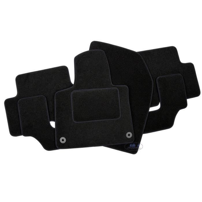 J&amp;J AUTOMOTIVE | Tapis De Sol Noir Velours Sur Mesure Pour Citroën C4 Grand Picasso 2 2014-ab