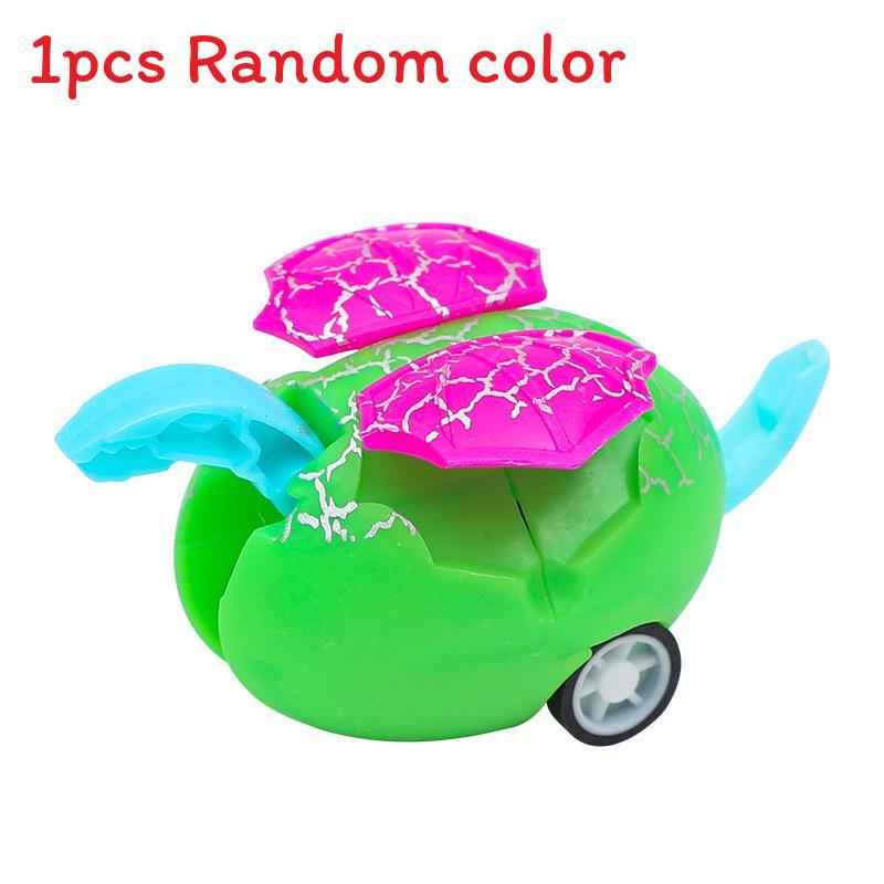 Mini Inertial Colorful Egg Shaped Dinosaur Model Children Toy Car For Play