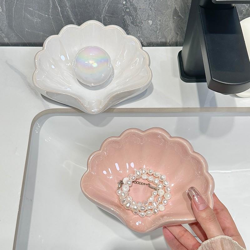 Креативная современная мыльница в виде ракушки, простая мыльница, держатель для домашнего использования, туалет и слив для хранения