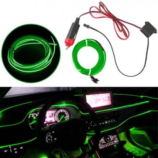 Super 2M Red Bright Auto Decor Car Atmosphere Wire Light Cold Light Strip AUXITO