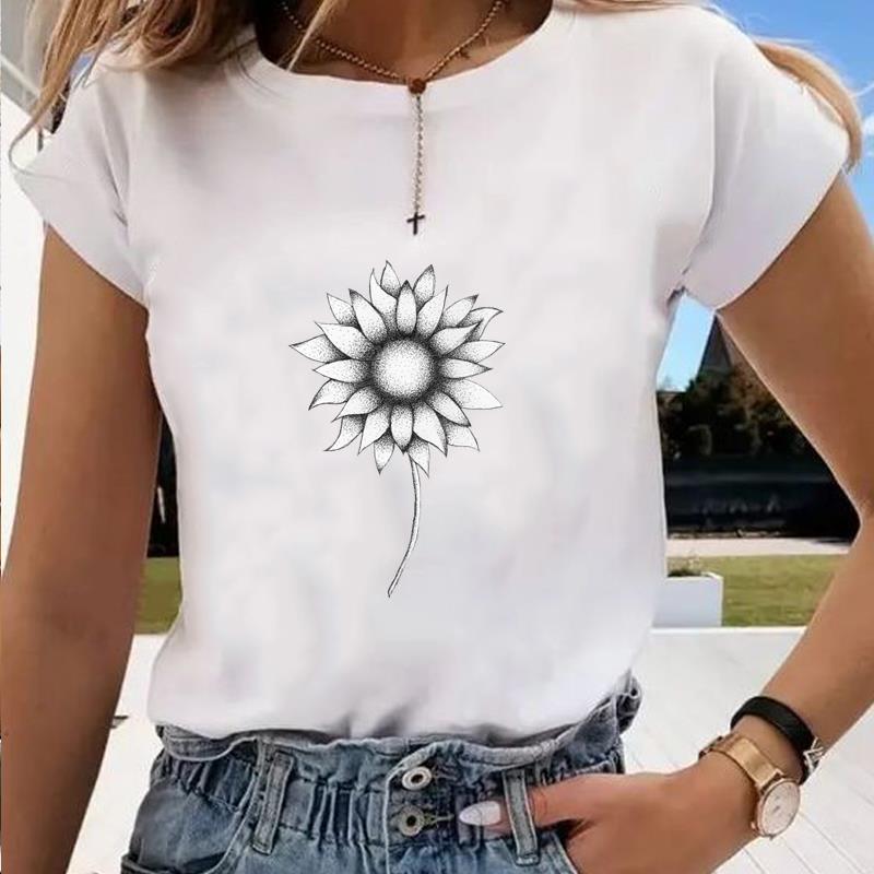 Asian Size-Print Graphic Tee Butterfly Style Trend 90s Casual Women's Clothing Summer Top Ladies Female T Fashion Short Sleeve T-shirt