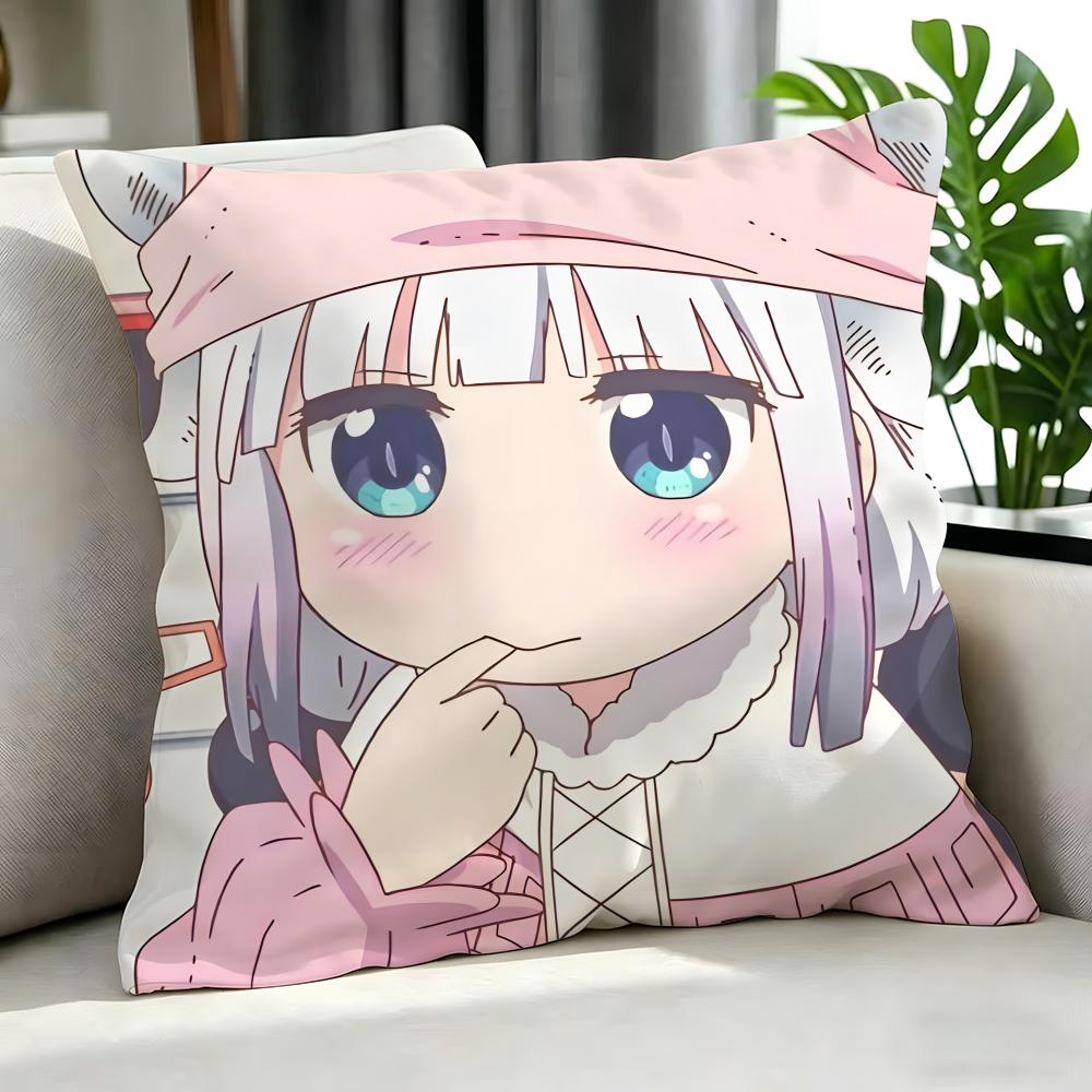 Anime Miss Kobayashi'S Dragon Maid Cushion Cover Cushion Cover Set 4Pcs 50X50 45X45 40X40 Pillowcase Decorative Sofa Home Decor