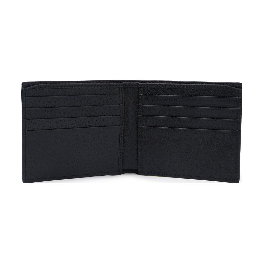 Gucci GG Marmont Кошелек-портмоне с логотипом, короткий, двойного сложения, из кожи, мужской, черный 428726-DJ20T-1000