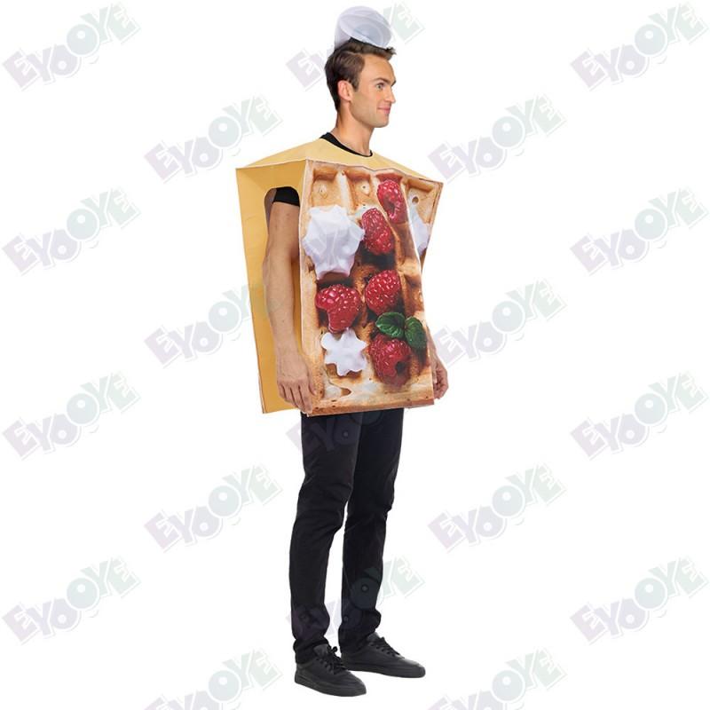 Waffle Costume Adult Unisex Funny Halloween Christmas Party Stage Play Outfit Cosplay Fancy Dress
