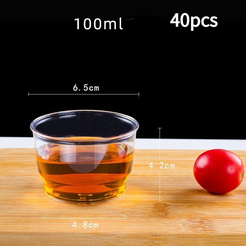 Eco-friendly Clear Plastic Disposable Party Shot Glasses Jelly Cups Tumblers Birthday Kitchen Accessories High Temperature Resistant Tea Cup for Drink